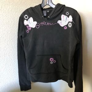 Beautiful Embroidered Black Pull Over Hoodie